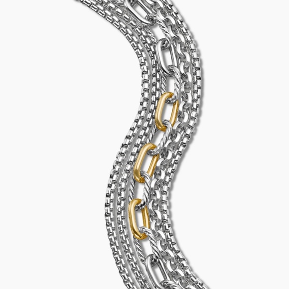 David Yurman multi row bracelet Silver/18K gold,  NWOT - Picture 7 of 10